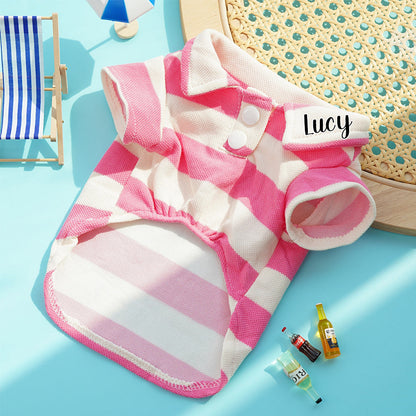Personalized Pet Striped Polo Shirt | inCloth24